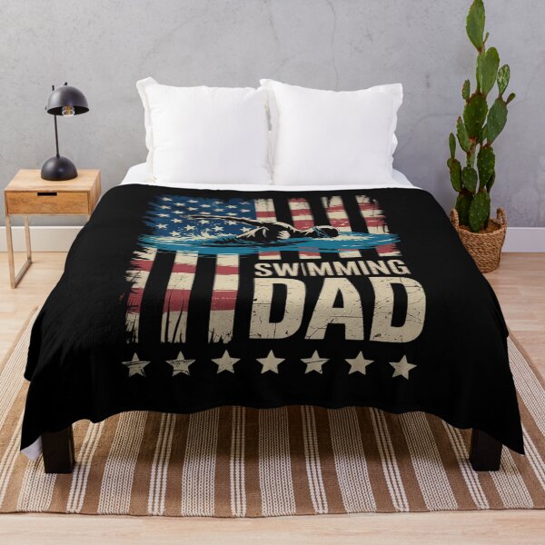Item preview, USA American Flag - Swimming Dad designed and sold by VerseFarm.