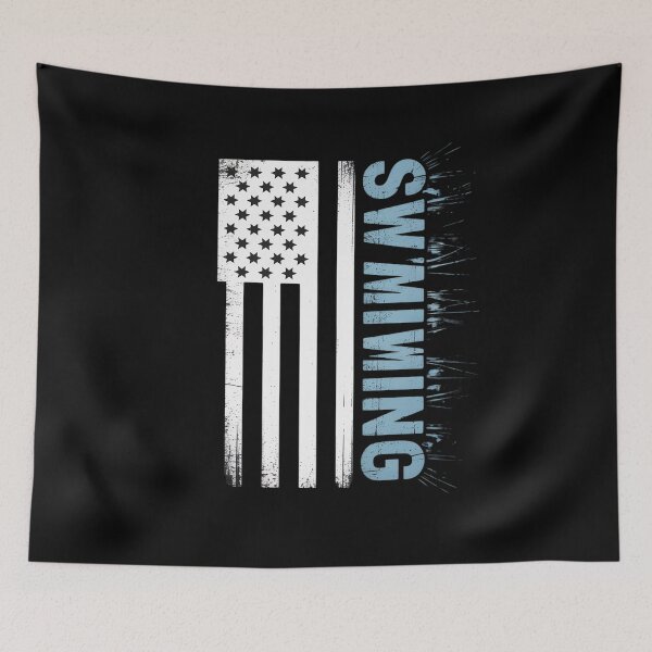 Artikelvorschau, USA-Flagge Schwimmen Schwimmen Amerikanischer Schwimmer entworfen und verkauft von VerseFarm.