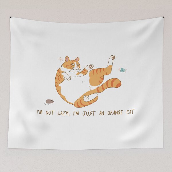 Item preview, Funny Lazy Orange Cat Quote designed and sold by Tungjai Wear.