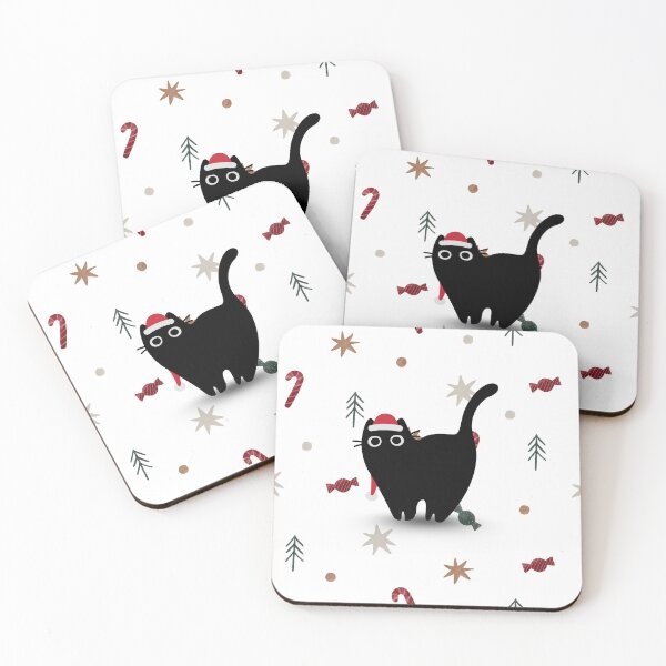 Item preview, christmas black cat designed and sold by Tungjai Wear.