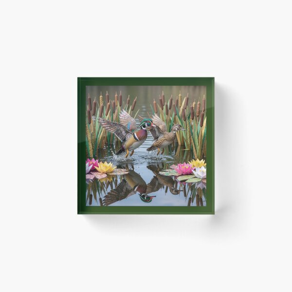 Item preview, Origami Wood Ducks in Cattail Pond designed and sold by Tridentulus.