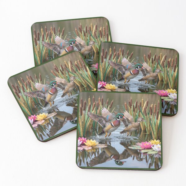 Item preview, Origami Wood Ducks in Cattail Pond designed and sold by Tridentulus.
