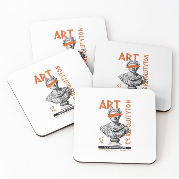 Item preview, Art Revolution Greek Statue — Edgy Street Art Roman Bust designed and sold by Colorful-Garden.