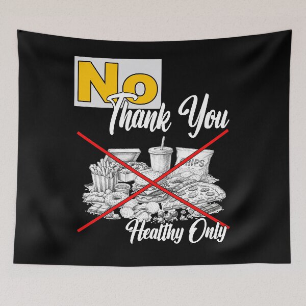 Item preview, NO THANK YOU HEALTHY ONLY anti junk food organic food organic farming eat healthy get nutrients designed and sold by Jt41.