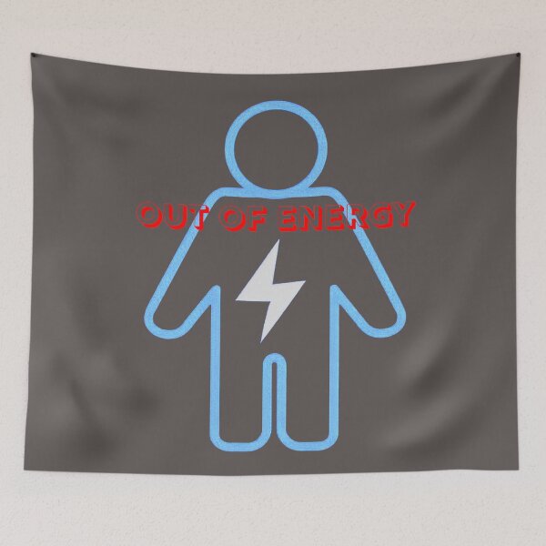 Item preview, Out of Energy – Low Battery Human Icon designed and sold by ChernivtsiSkoda.