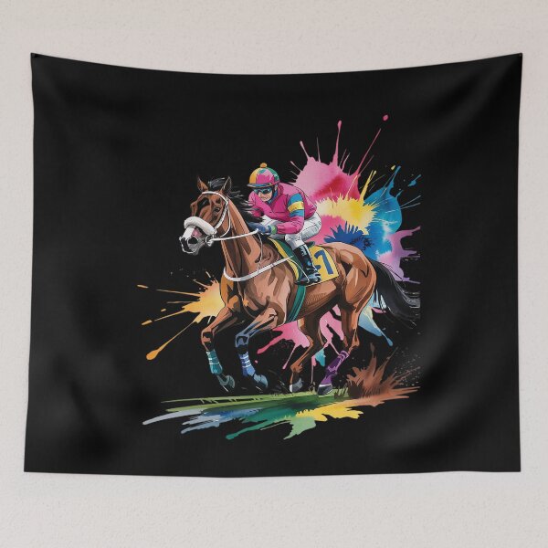 Item preview, Colorful Jockey Girl on Womens Horse Racing  designed and sold by VerseFarm.