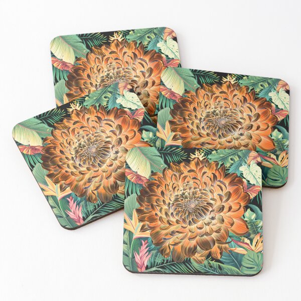 Item preview, wild flower dark orange Chrysanthemum designed and sold by forlymons.