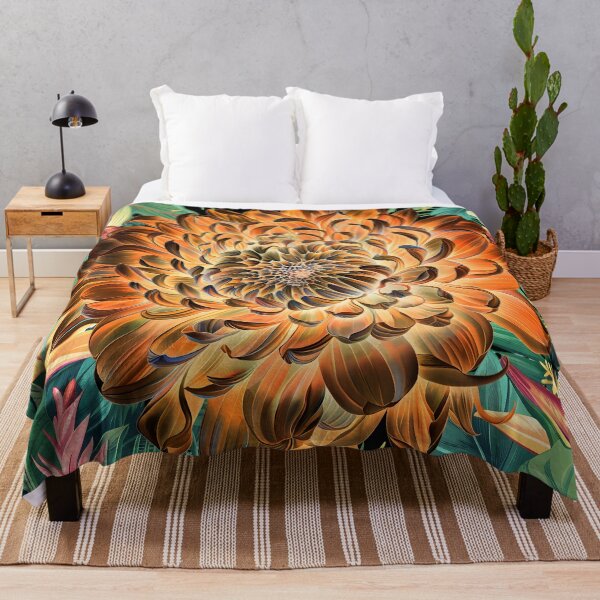 Item preview, wild flower dark orange Chrysanthemum designed and sold by forlymons.