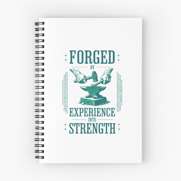 Item preview, Forged by Experience into Strength — Vintage Blacksmith Anvil and Hammer designed and sold by Colorful-Garden.