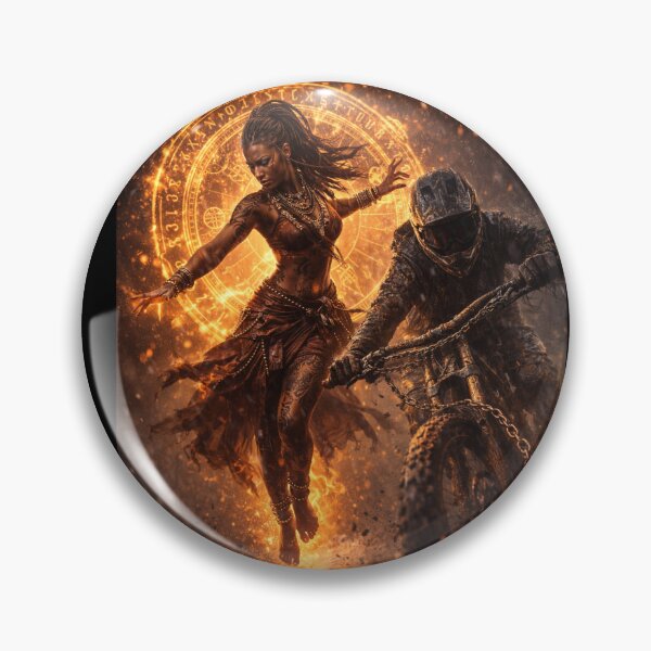 Item preview, MTB Fire Spirit – Muddy Downhill Warrior Mountain Bike Art designed and sold by Fextreme.
