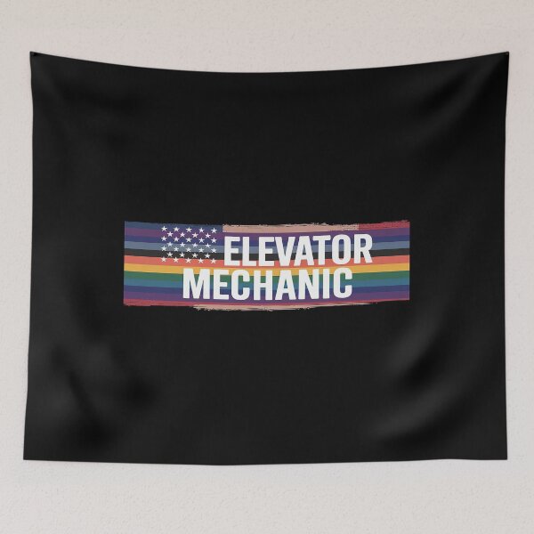 Item preview, Elevator Mechanic United States Rainbow w US Flag  designed and sold by KotexTemu.