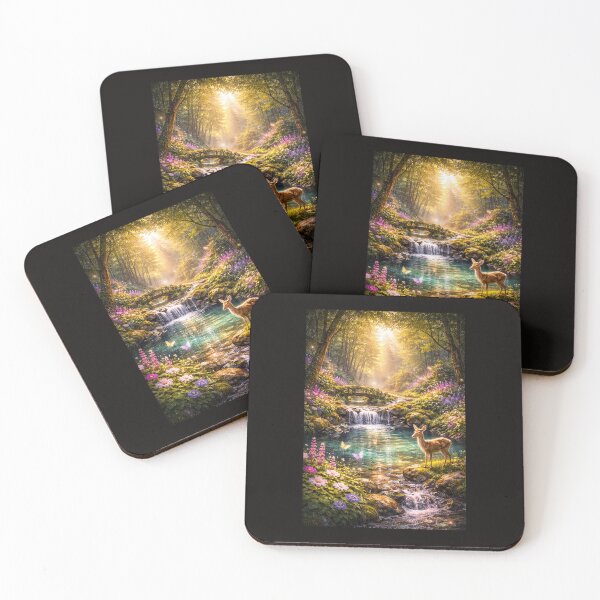 Item preview, Peaceful Forest Sanctuary – Nature Fantasy Woodland Art designed and sold by GentleWildStudio.