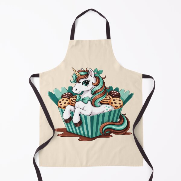 Item preview, Cute Mint Chocolate Chip Unicorn & Cookies designed and sold by Dakson Design - Fantasy Art.