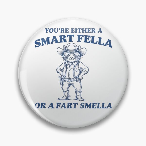 Item preview, Are You A Smart Fella Or Fart Smella Vintage Style Shirt, Vintage T-Shirt, Retro Funny Cat Shirt, Cat Meme  designed and sold by THREE LITTLE BEANS.