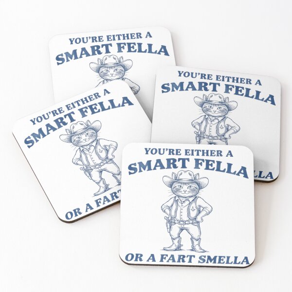 Item preview, Are You A Smart Fella Or Fart Smella Vintage Style Shirt, Vintage T-Shirt, Retro Funny Cat Shirt, Cat Meme  designed and sold by THREE LITTLE BEANS.