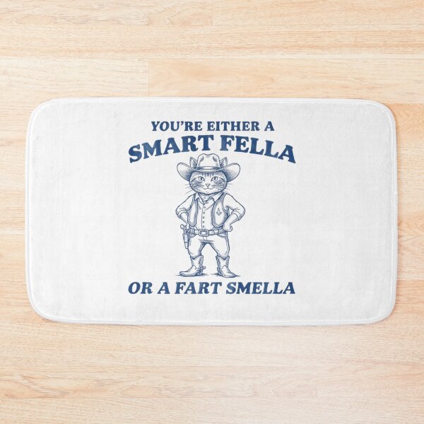 Item preview, Are You A Smart Fella Or Fart Smella Vintage Style Shirt, Vintage T-Shirt, Retro Funny Cat Shirt, Cat Meme  designed and sold by THREE LITTLE BEANS.