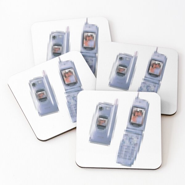 Item preview, y2k pixel flip phone sticker designed and sold by cadetgallery.