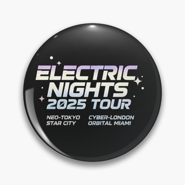 Item preview, Electric Nights 2025 Tour Aesthetic Cyberpunk Synthwave T-Shirt designed and sold by ZyxDes.