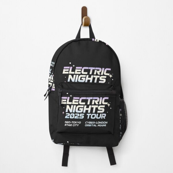 Item preview, Electric Nights 2025 Tour Aesthetic Cyberpunk Synthwave T-Shirt designed and sold by ZyxDes.