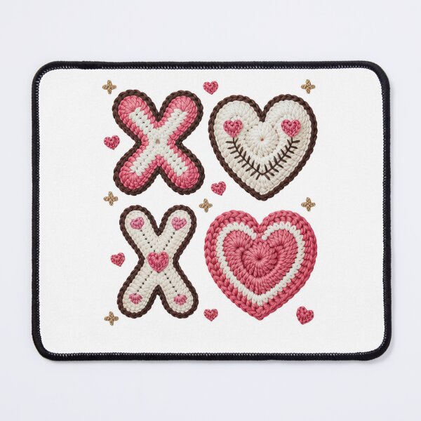 Item preview, XO Crochet Hearts Hand-Knitted Love Design designed and sold by LunaPixelStudio.