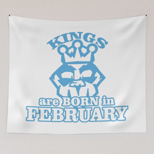 Item preview, Kings Are Born in February – Birthday Crown Typography Design designed and sold by TipTop GFX.