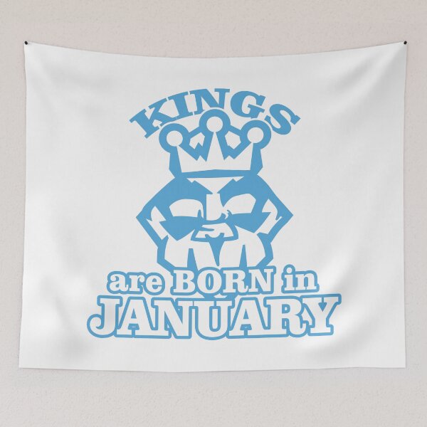 Item preview, Kings Are Born in January – Birthday Crown Typography Design designed and sold by TipTop GFX.