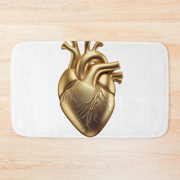 Item preview, Shiny Gold Heart with Realistic Texture designed and sold by Wonderful Designs.