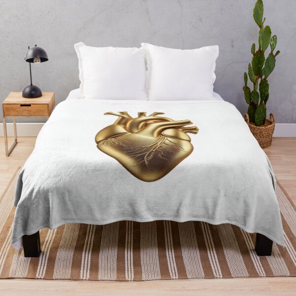 Item preview, Shiny Gold Heart with Realistic Texture designed and sold by Wonderful Designs.