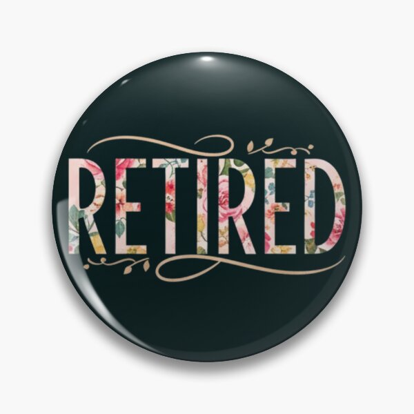Item preview, Elegant "RETIRED" Floral Lettering Design - Watercolor Retirement Gift designed and sold by Syrupulse.