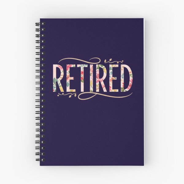 Item preview, Elegant "RETIRED" Floral Lettering Design - Watercolor Retirement Gift designed and sold by Syrupulse.