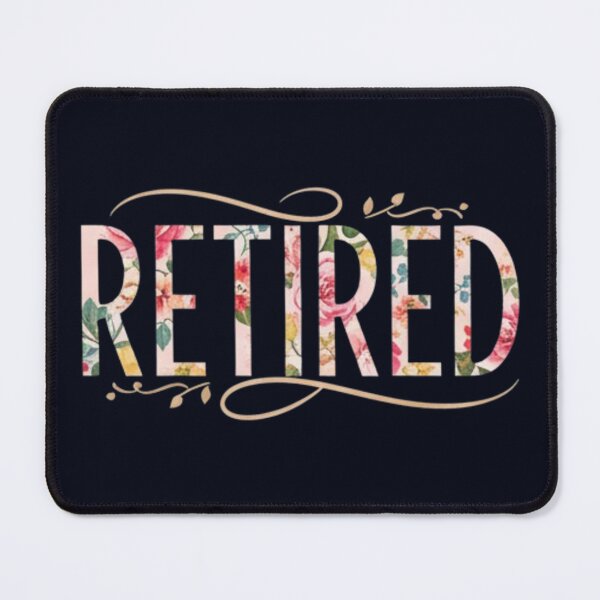 Item preview, Elegant "RETIRED" Floral Lettering Design - Watercolor Retirement Gift designed and sold by Syrupulse.