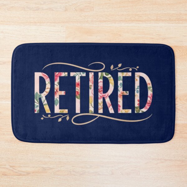 Item preview, Elegant "RETIRED" Floral Lettering Design - Watercolor Retirement Gift designed and sold by Syrupulse.