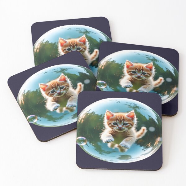 Item preview, Orange Tabby Kitten In Bubble designed and sold by Dakson Design - Fantasy Art.