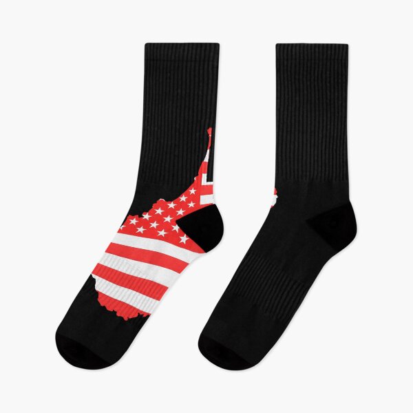 Item preview, West Virginia USA Flag Silhouette – Stars and Stripes State Outline designed and sold by Paper Drip.