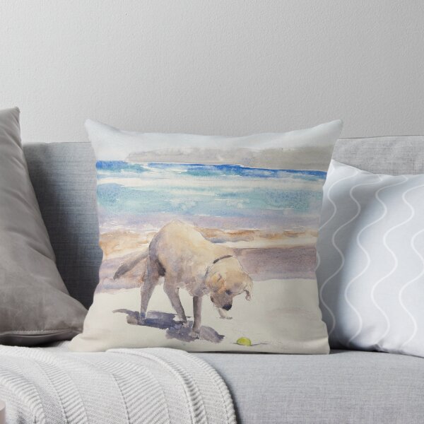 Item preview, Happy dog on the beach designed and sold by ShellyDu.