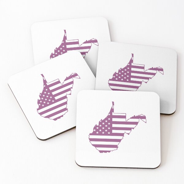 Item preview, West Virginia USA Flag Silhouette – Stars and Stripes State Outline designed and sold by Paper Drip.