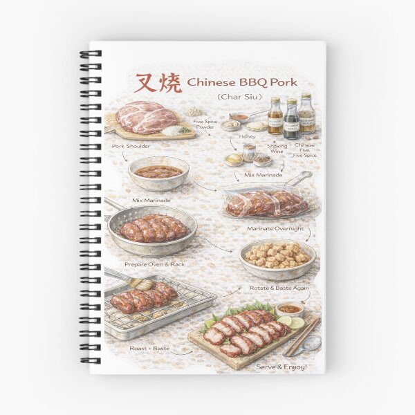 Item preview, Char Siu (叉燒) Recipe Illustrated Guide | Traditional Chinese BBQ Pork Step-by-Step designed and sold by fishnsteve.