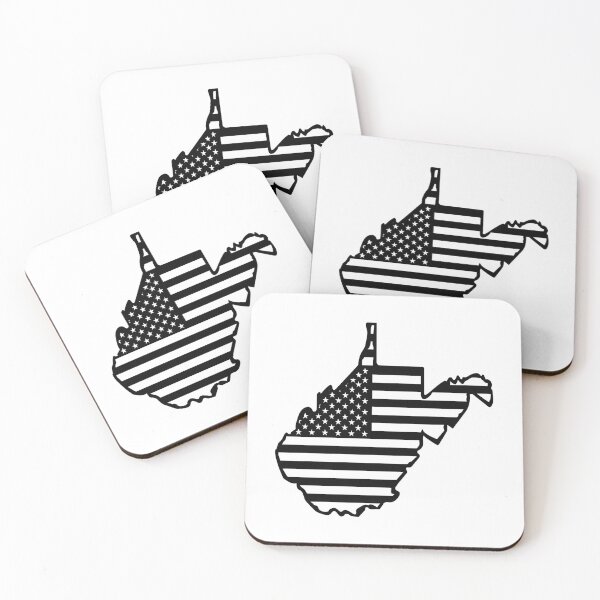 Item preview, West Virginia USA Flag Silhouette – Stars and Stripes State Outline designed and sold by Paper Drip.