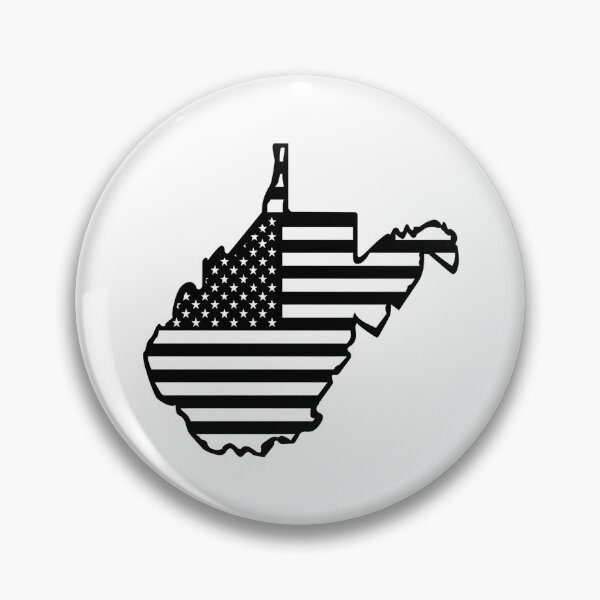 Item preview, West Virginia USA Flag Silhouette – Stars and Stripes State Outline designed and sold by Paper Drip.