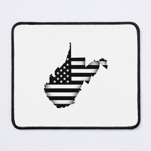 Item preview, West Virginia State Stars & Stripes Silhouette – Black and White designed and sold by Paper Drip.