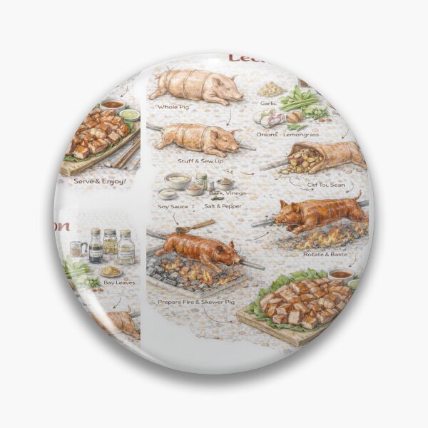 Item preview, Lechon Recipe Illustrated Guide | Traditional Filipino Roasted Pig Step-by-Step designed and sold by fishnsteve.