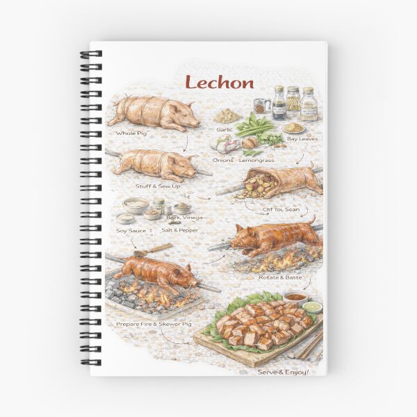 Item preview, Lechon Recipe Illustrated Guide | Traditional Filipino Roasted Pig Step-by-Step designed and sold by fishnsteve.