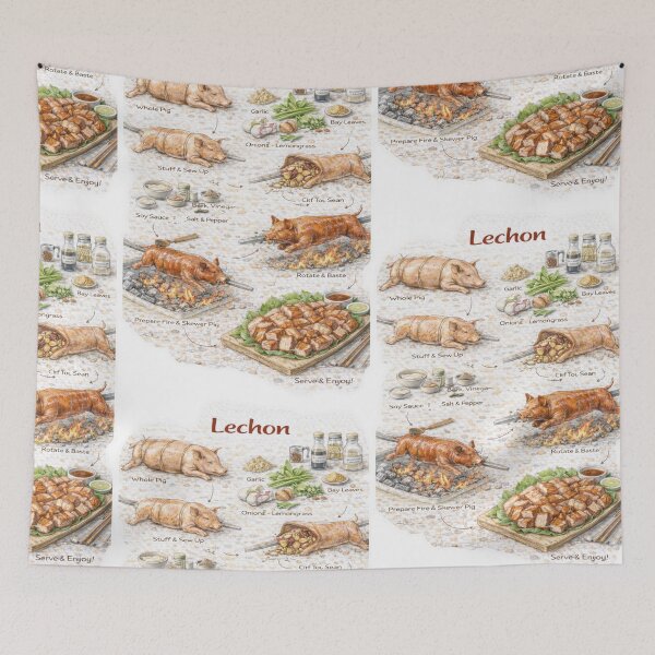 Item preview, Lechon Recipe Illustrated Guide | Traditional Filipino Roasted Pig Step-by-Step designed and sold by fishnsteve.