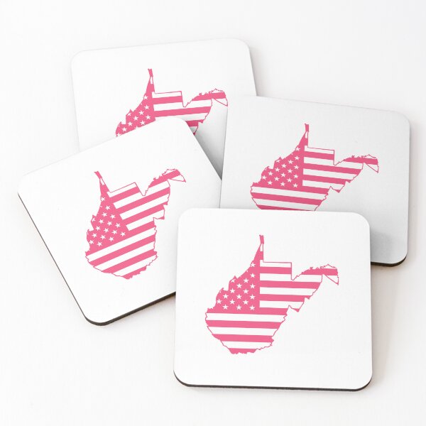 Item preview, West Virginia USA Flag Silhouette – Stars and Stripes State Outline designed and sold by Paper Drip.