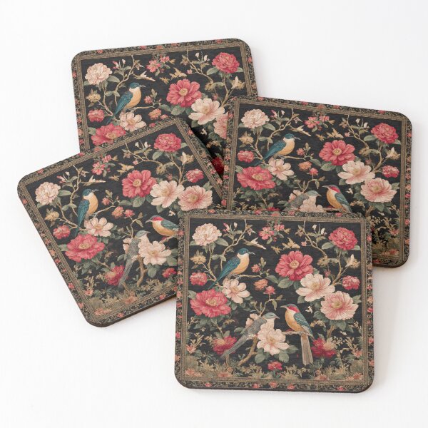 Item preview, Chinese Royal Silk Floral 3 Birds Black Carpet designed and sold by GrinGalore.