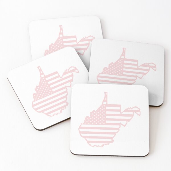 Item preview, West Virginia USA Flag Silhouette – Stars and Stripes State Outline designed and sold by Paper Drip.