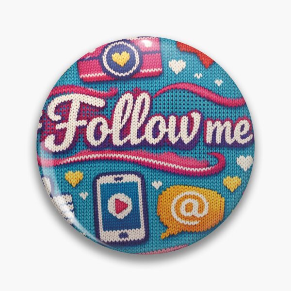 Item preview, #follow me, cool social media knitting pattern designed and sold by Mauswohn.
