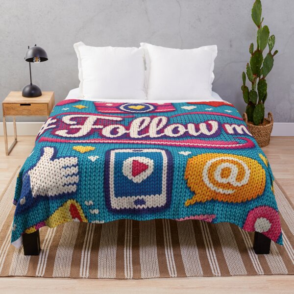 Item preview, #follow me, cool social media knitting pattern designed and sold by Mauswohn.