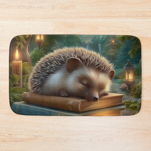 Item preview, Sleepy Hedgehog Who Dreamed Of Aventure designed and sold by MyMagicalPlace.