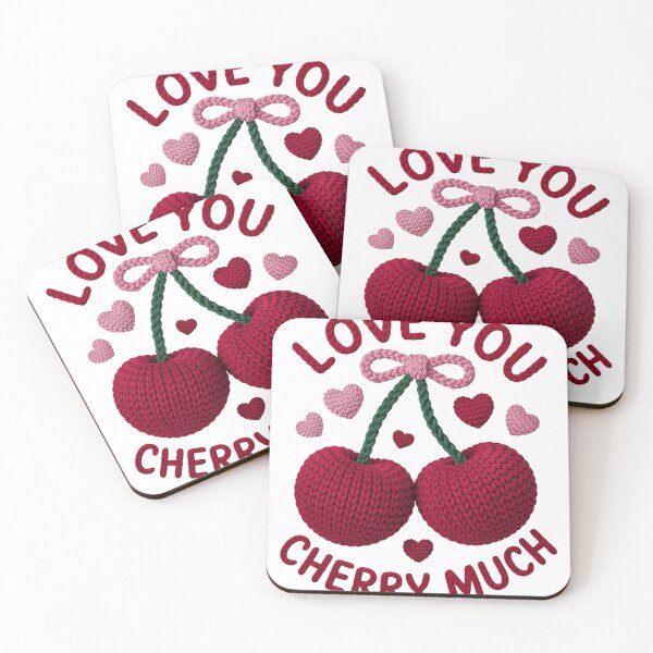 Item preview, Love You Cherry Much Crochet Valentine Design designed and sold by LunaPixelStudio.